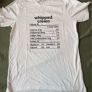 Whipped cream tshirt for thanksgiving or other holidays L